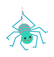 Cartoon spider Childish Insect. Vector illustration