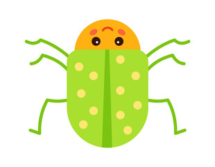 Cartoon Bug Childish Insect. Vector illustration