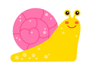 Cartoon snail Childish Insect. Vector illustration