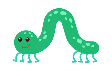 Cartoon centipede Childish Insect. Vector illustration