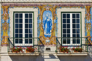 Cascais Town Hall, Painted Tiles, Lisbon Coast, Portuga