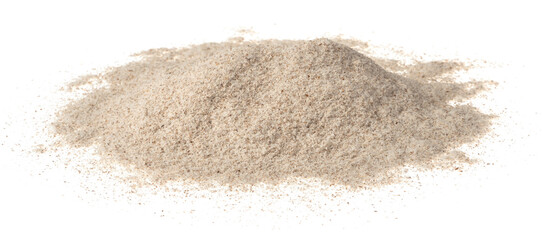 Fototapeta na wymiar Raw rye flour isolated on white background.