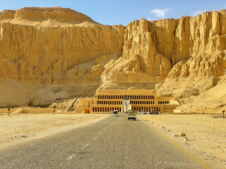 Temple of Hatshepsut woman pharaoh in the desert near Luxor in Egypt