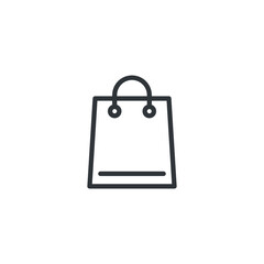 Shopping bag outline icon. linear style sign for mobile concept and web design. Paper bag simple line vector icon. Symbol, logo illustration. Pixel perfect vector graphics