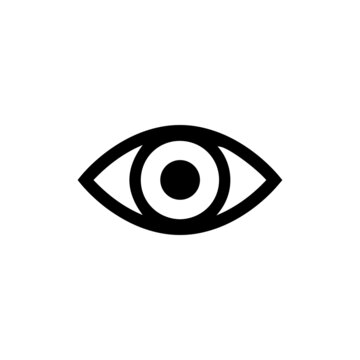 eye icon. Eye icon isolated on white background. Vector illustration