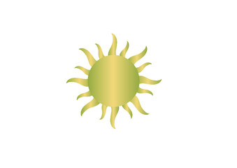 Sun,retro,vector,illustrated,white background