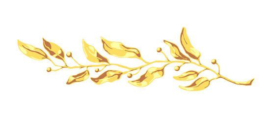 Golden branch of laurel victory day decoration 