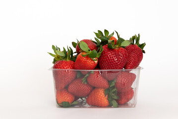 Strawberries on a white background