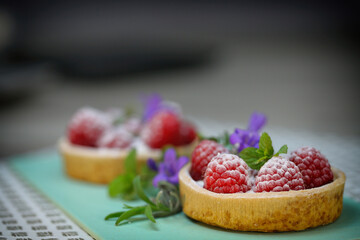 tartelette à la framboise