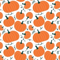 Halloween seamless pumpkin pattern for fabrics and textiles and packaging and gifts and cards and linens and kids
