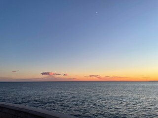 sunset over the sea