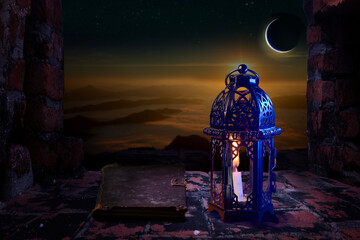  Arabic lantern, Ramadan kareem background