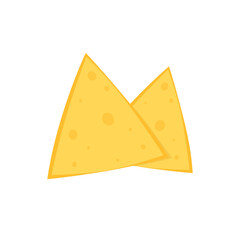 Nacho vector. Nachos on white background.