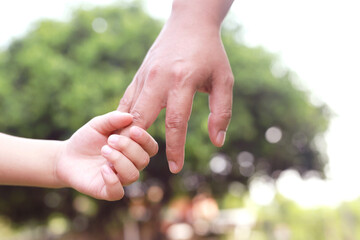 Hand focus. True love is love from family.