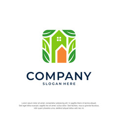 green house logo vintage concept premium vector