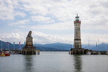 Beautiful shot of Lindau at Lake Constance in Germany