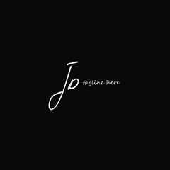 Initial Letter Jd Logo - Handwritten Signature Logo