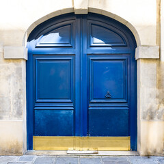 Paris, a blue wooden door