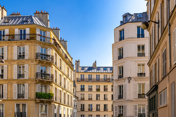Paris, beautiful facade - obrazy, fototapety, plakaty