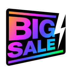 Big sale advertising label symbol Used to promote the best discount promotion.