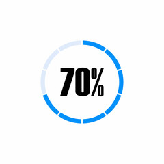 Simple circular loading scale with percentage number vector graphics