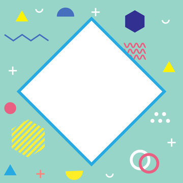 Bule geometric shape background with copy space