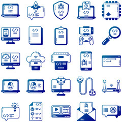 coding illustration and computer