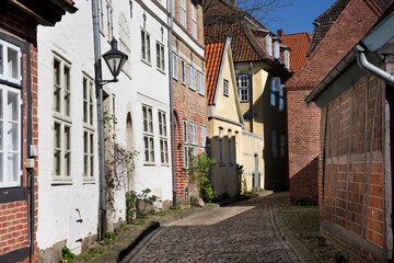 Fototapeta na wymiar Hohle Gasse Altstadt Lüneburg