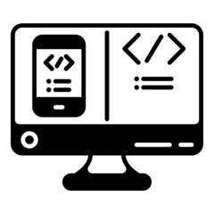 computer and coding illustration