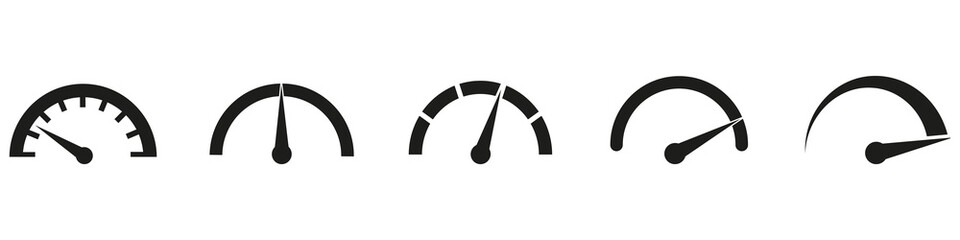 Speedometer, tachometer icons. Car speed online. Vector illustration eps10