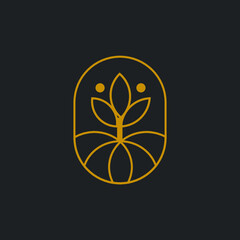 abstract floral logo design
