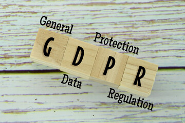 wooden cubes with the letters GDPR or the General Data Protection Regulations