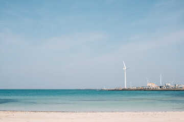 Woljeong-ri beach, Jeju Olle Trail route 20 in Jeju island, Korea