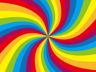 Fototapeta premium 虹の集中線ひねり
