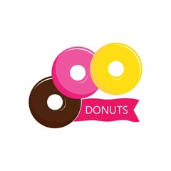 Donuts icon template vector logo