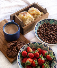 Breakfast - Strawberry, Cereal, Coffee, Bread, Cookies