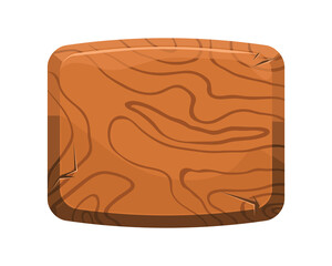 Wooden plate. Nature panel for restaurant menu, vector illustration