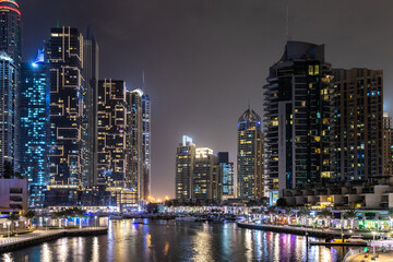 Dubai Marina at night