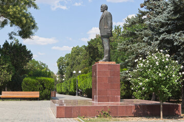 Monument to Vladimir Ilyich Lenin in the garden named after Lenin in the city of Evpatoria, Crimea