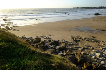 The beach of la Govelle at low tide.
