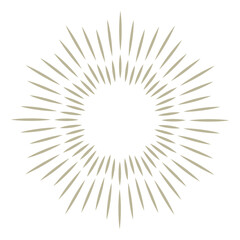 Obraz premium Vintage sunburst emblem. Retro heat wave logo