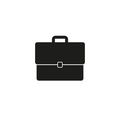 Briefcase icon. Simple flat vector illustration on a white background