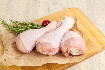 Raw chicken leg Drumstick for cooking