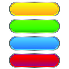 Empty colorful button set with shadow for web in white background.Colored buttons set.Button vector, flat illustration design of button, button colorfull, suitable used for application, business, webs