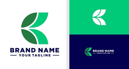 LETTER C LOGO LEAF SIMPLE EDITABLE