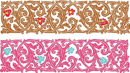 Floral pattern. wood carving pattern