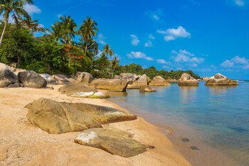 Rocky tropical beach