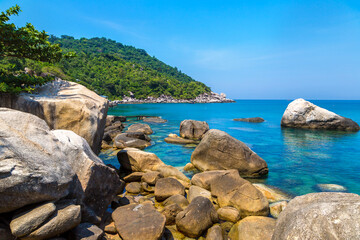 Fototapeta na wymiar Ao Hin Wong Beach at Koh Tao island