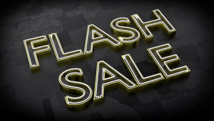 Flash sale neon sign 3D illustration. - 500069326