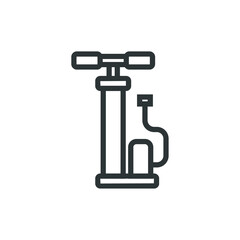 Vector sign of the Air pump symbol is isolated on a white background. Air pump icon color editable.